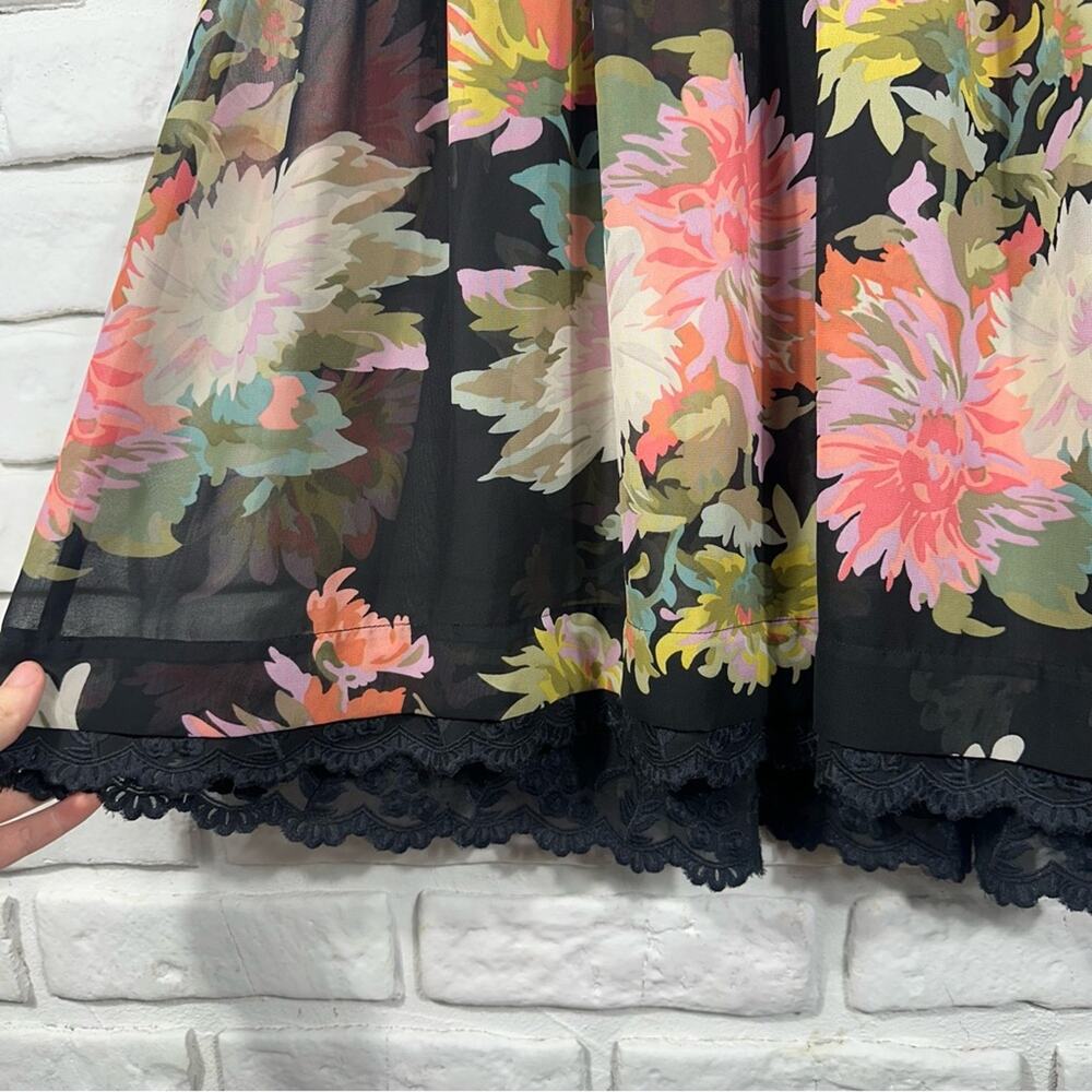 MAEVE Anthropologie Violeta Sheer Floral Dress Size Small - Picture 9 of 11